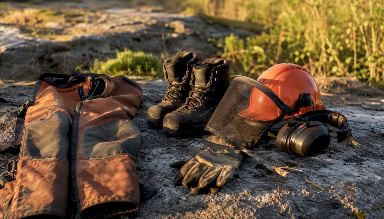 Chainsaw safety personal protective equipment gear
