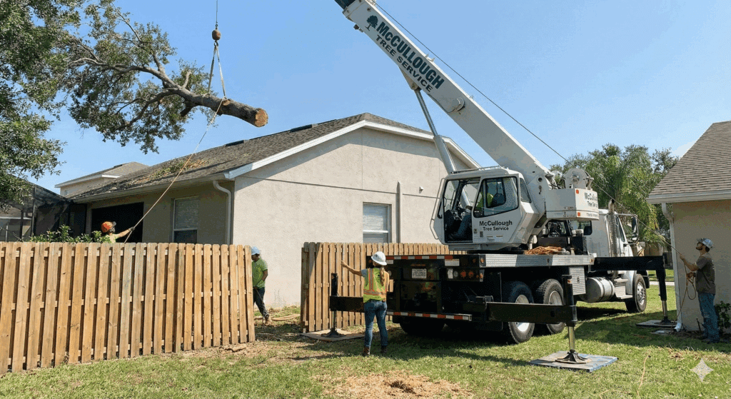 Tight Access Tree Removal: How We Fit Big Cranes in Small Spots 1 Tree Removal