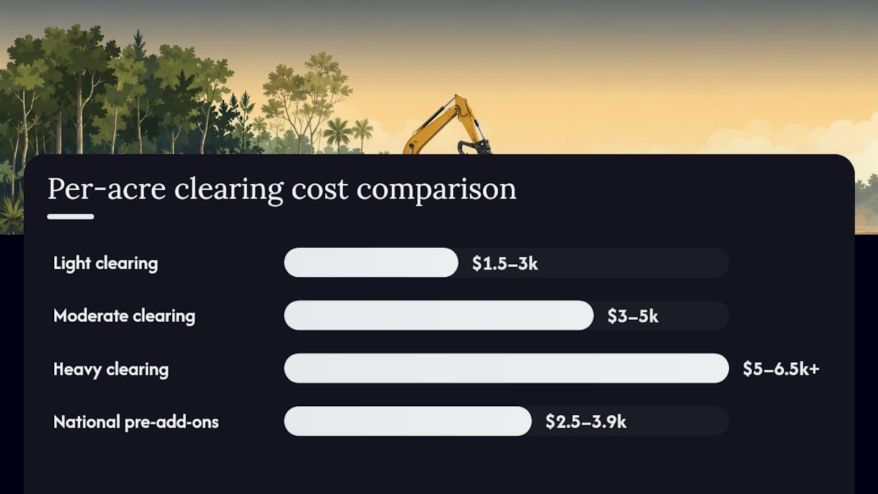 Orlando land clearing cost ranges by job type