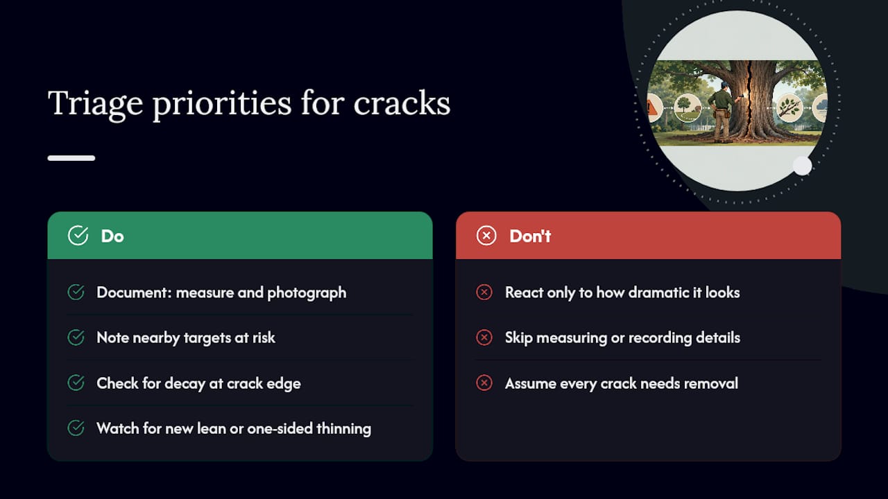 The Real Lesson Homeowners Miss About Cracked Trees — overview diagram